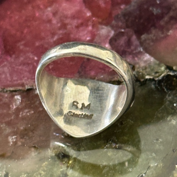 Sold ❤️ Navajo galaxy starry nights inlay sterling silver ring - Picture 6 of 9